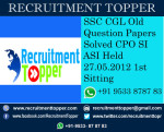 SSC CGL Old Question Papers Solved CPO SI ASI Held 27.05.2012 1st Sitting