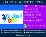SSC CGL Previous Papers with solutions Tax Assistant  Held 14.12.2008