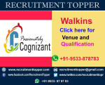 Cognizant walkins for Freshers at Kolkata