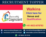 Cognizant Walkins for Freshers at Chennai