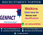 Genpact Walkins for Freshers and Experienced at Kolkata