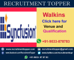 Syncfusion Walkins for Freshers at Chennai