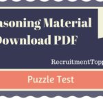 Puzzle Test Reasoning Material for All Competitive Exams | PDF Download
