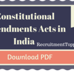 Constitutional Amendments Acts in India PDF Download